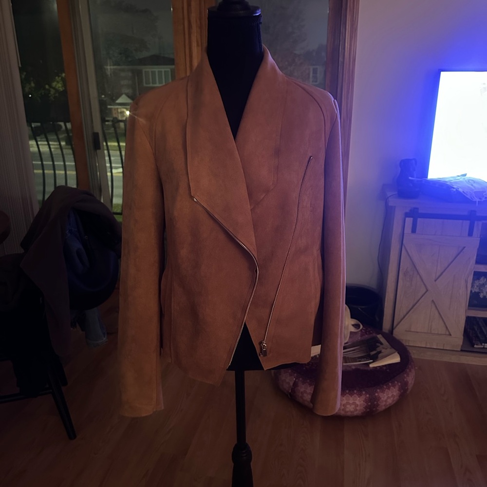 Tahari Women's Brown Leather Jacket